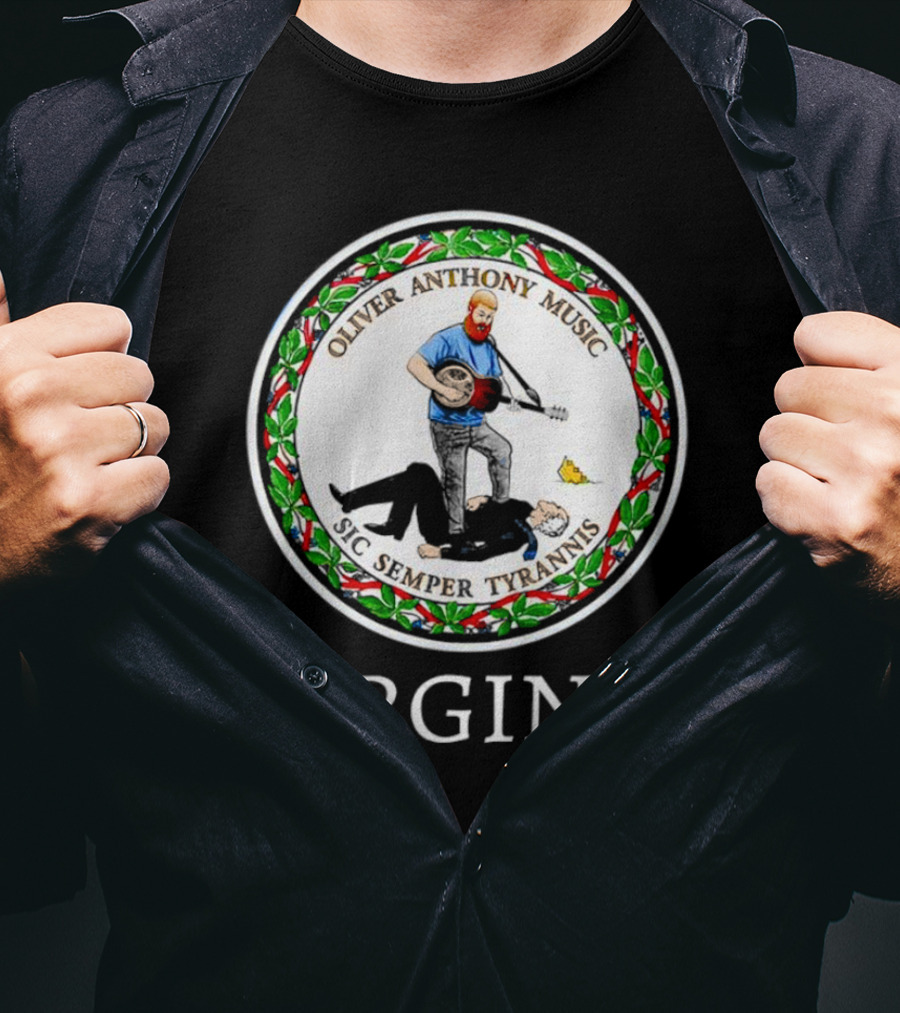 Oliver Anthony Music Sic Semper Tyrannis Virginia Seal T-Shirt