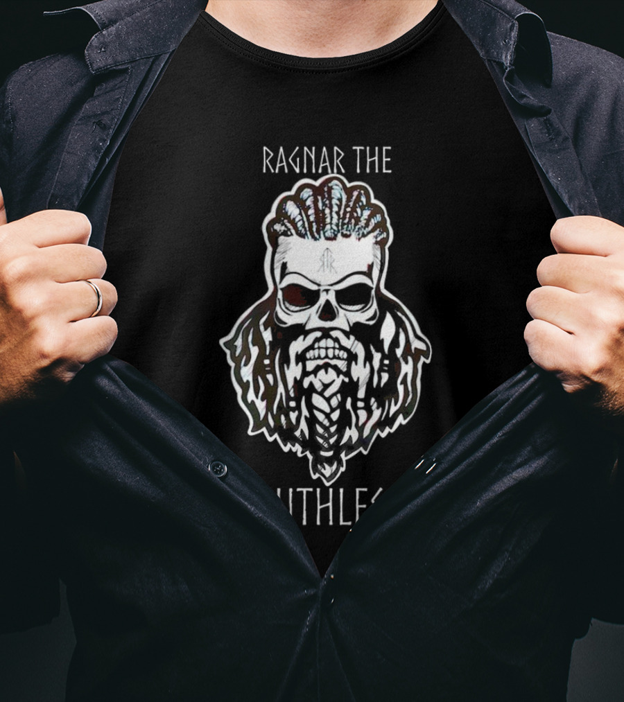 Ragnar The Ruthless Viking Skull Warrior T-Shirt