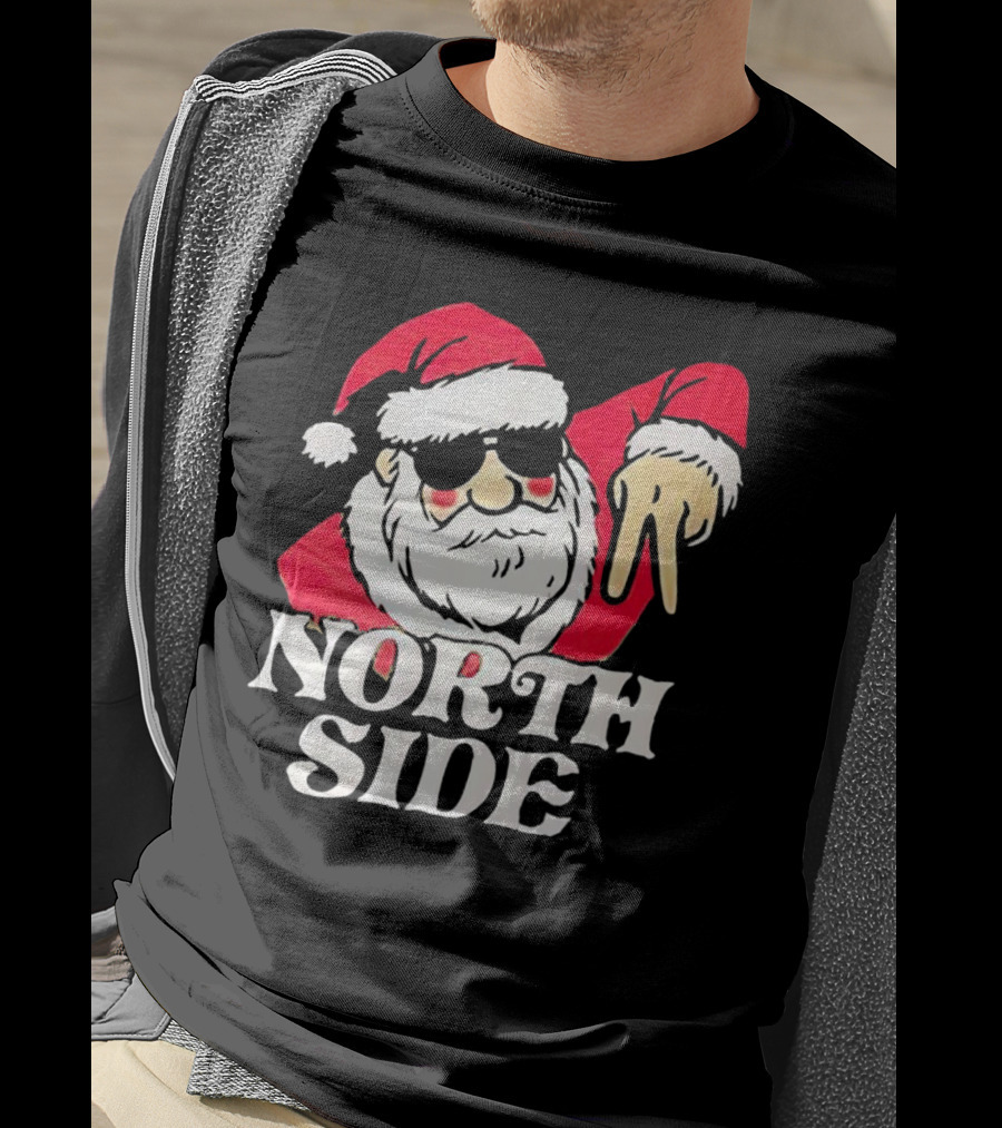 Santa Claus North Side Christmas Holiday T-Shirt