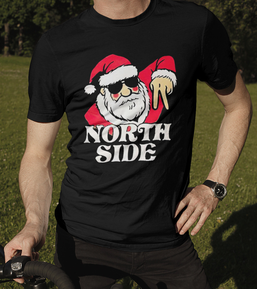 Santa Claus North Side Christmas Holiday T-Shirt