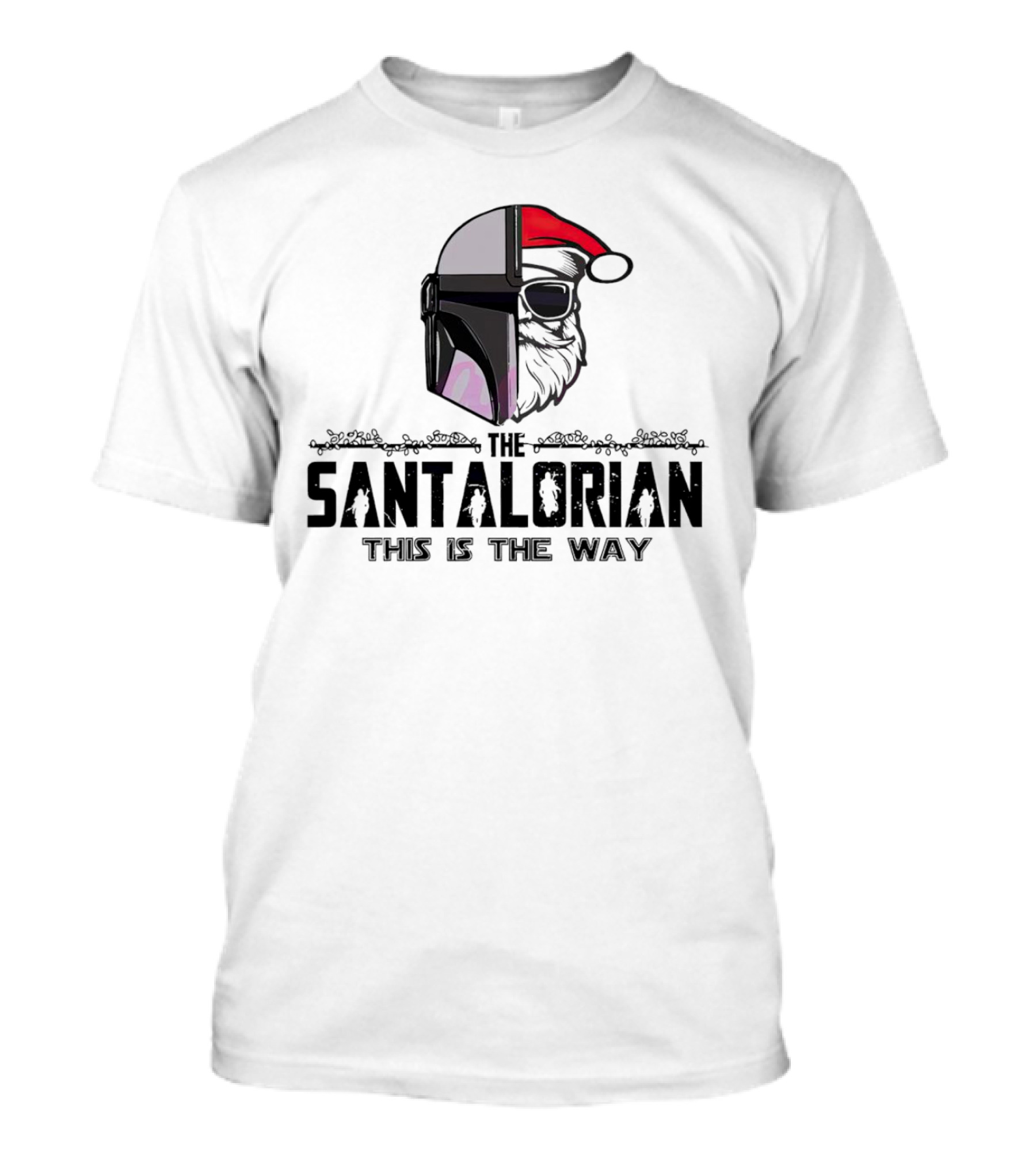 The Santalorian This Is The Way Santa Claus Christmas Helmet Santa Hat T-Shirt