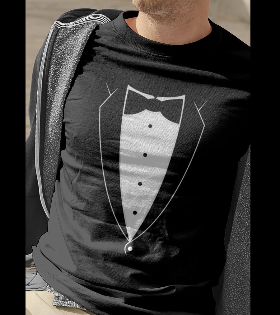 Bow Tie Tuxedo Suit Formal Attire T-Shirt