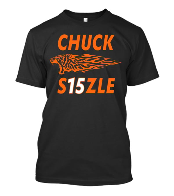 CHUCK SIZZLE S15ZLE Tiger Flame Cincinnati Bengals T-Shirt