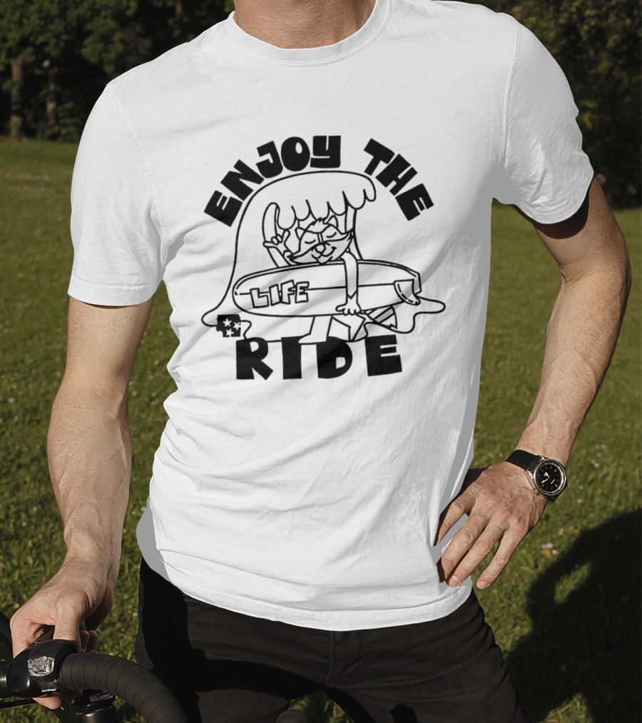 Enjoy The Surfing Cat Life Ride T-Shirt