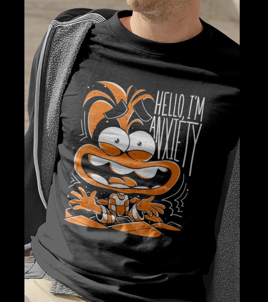 Hello I'm Anxiety Character Comic Visual T-Shirt