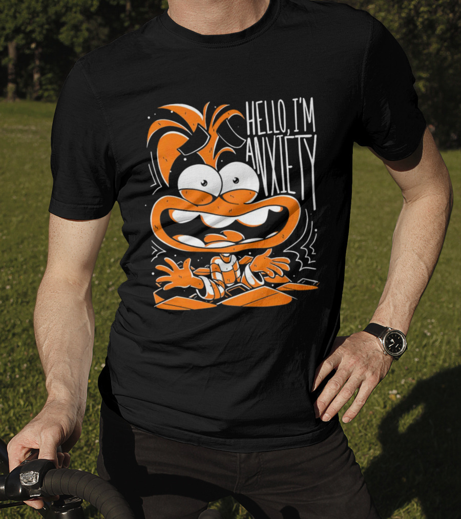Hello I'm Anxiety Character Comic Visual T-Shirt