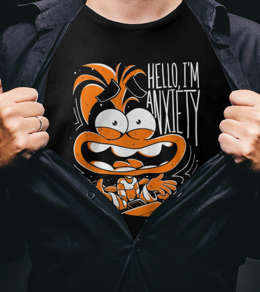 Hello I'm Anxiety Character Comic Visual T-Shirt