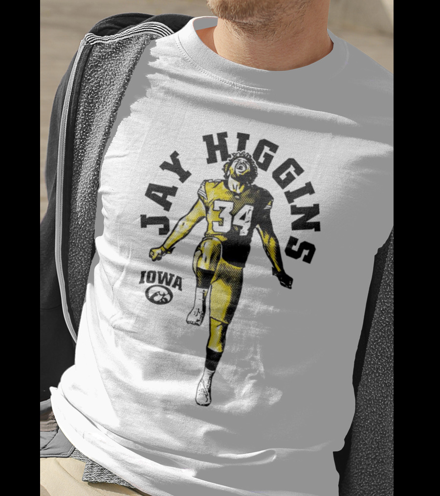 Jay Higgins Iowa Hawkeyes Football 34 Player T-Shirt