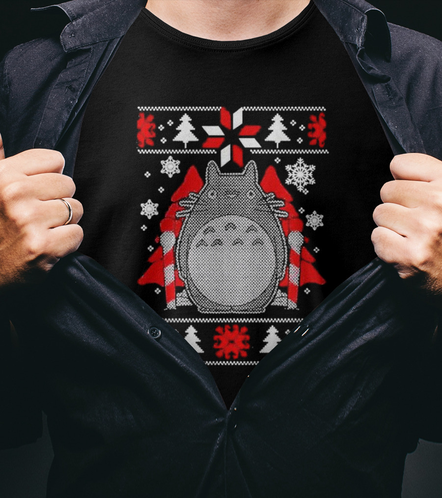 My Neighbor Totoro Studio Ghibli Festive Holiday T-Shirt
