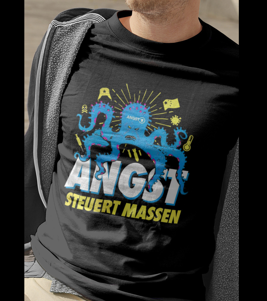 Angst Steuert Massen Octopus With Symbols And Expressions T-Shirt