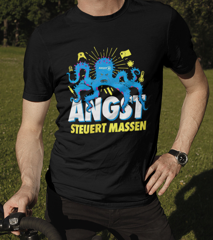 Angst Steuert Massen Octopus With Symbols And Expressions T-Shirt