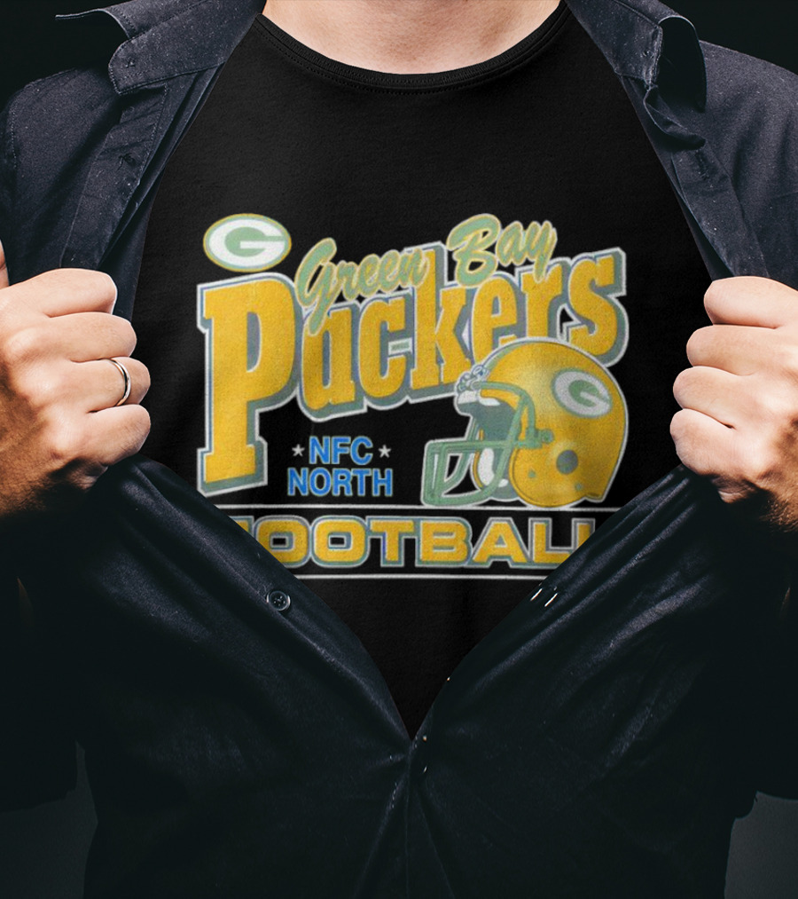 Green Bay Packers NFC North Football Helmet T-Shirt