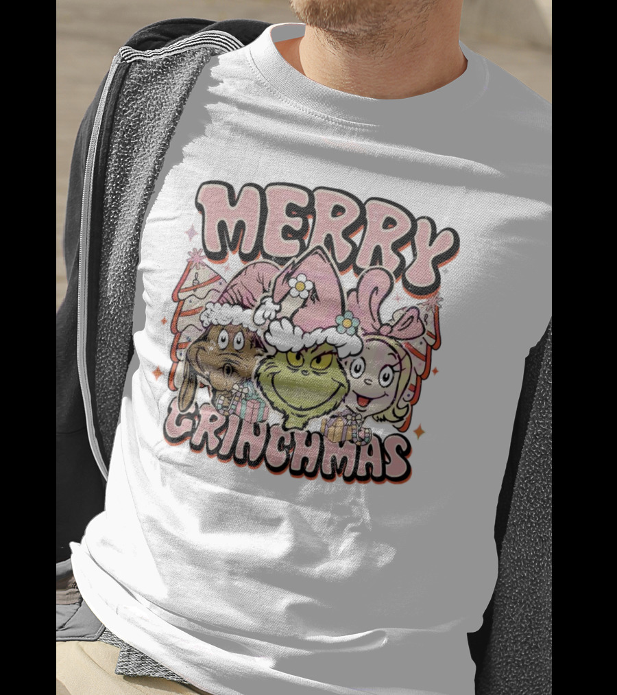 Merry Grinchmas Max Cindy Lou Who Christmas Festive Characters Holiday T-Shirt