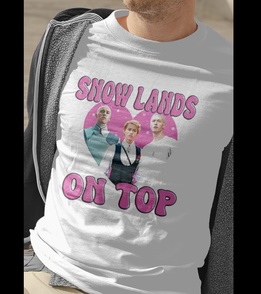 Snow Lands On Top Pink Heart Trio T-Shirt