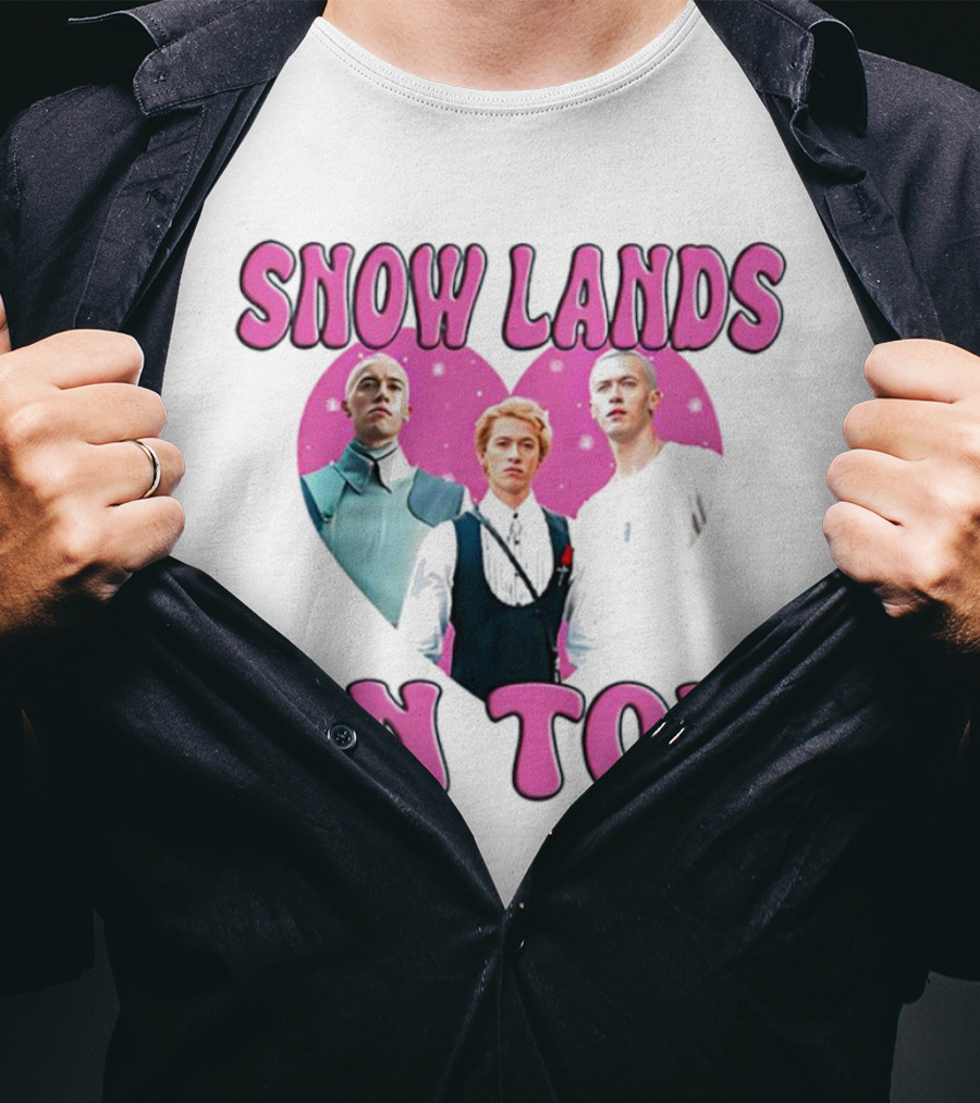 Snow Lands On Top Pink Heart Trio T-Shirt