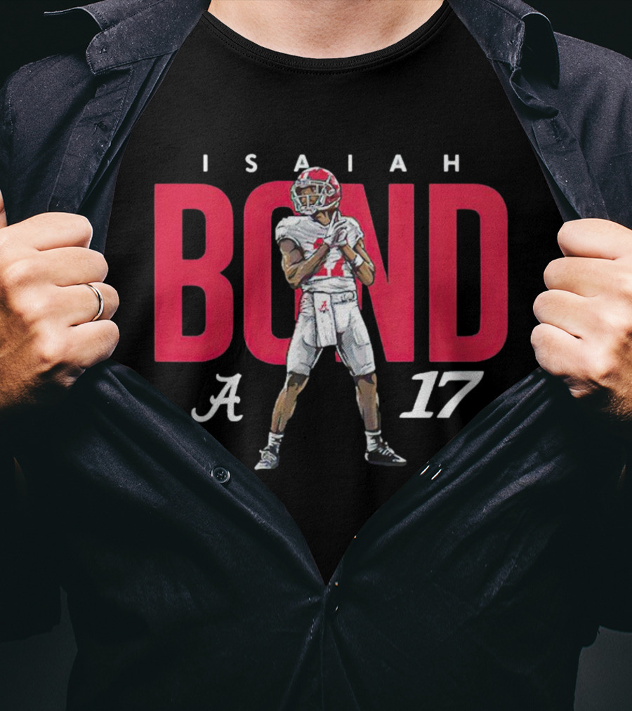 Alabama Crimson Tide Football Isaiah Bond 17 Player T-Shirt