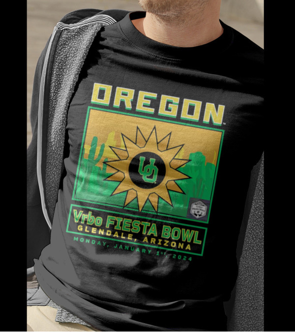 Oregon Ducks Vrbo Fiesta Bowl Glendale Arizona January 1st T-Shirt