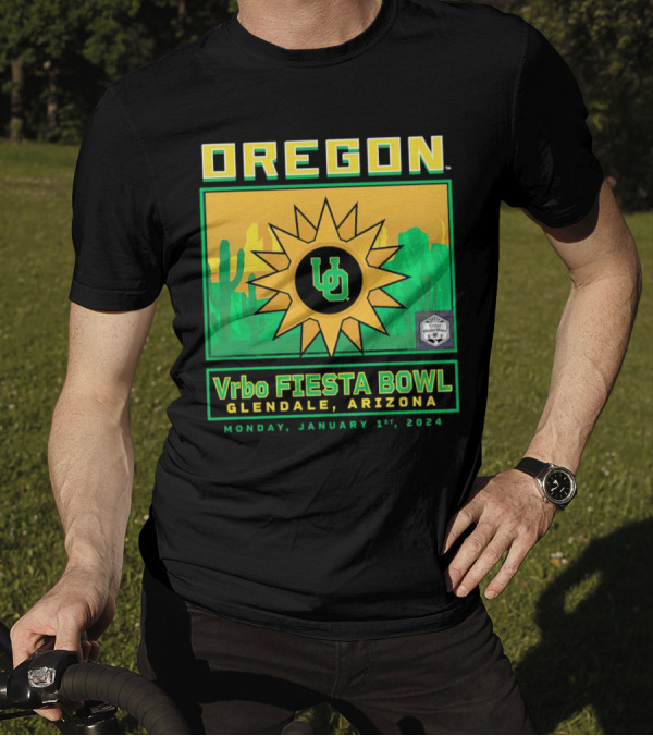 Oregon Ducks Vrbo Fiesta Bowl Glendale Arizona January 1st T-Shirt