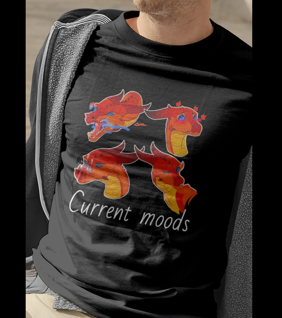 Current Moods Dragon Expressions Angry Happy Love Grumpy T-Shirt