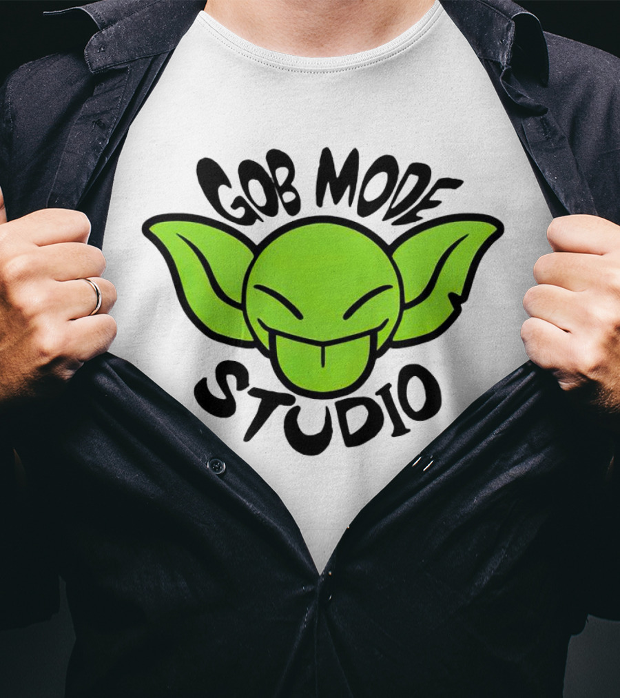 Gob Mode Studio Green Goblin Cartoon Face T-Shirt