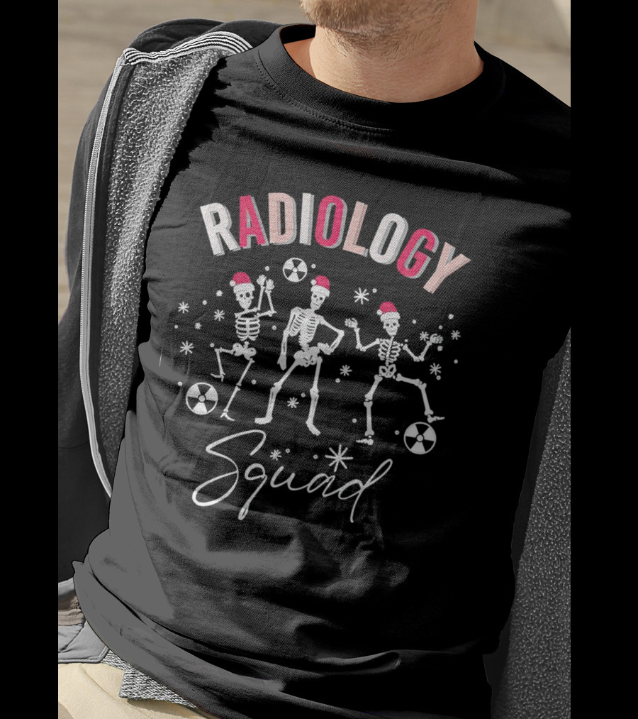 Radiology Squad Skeletons Christmas T-Shirt