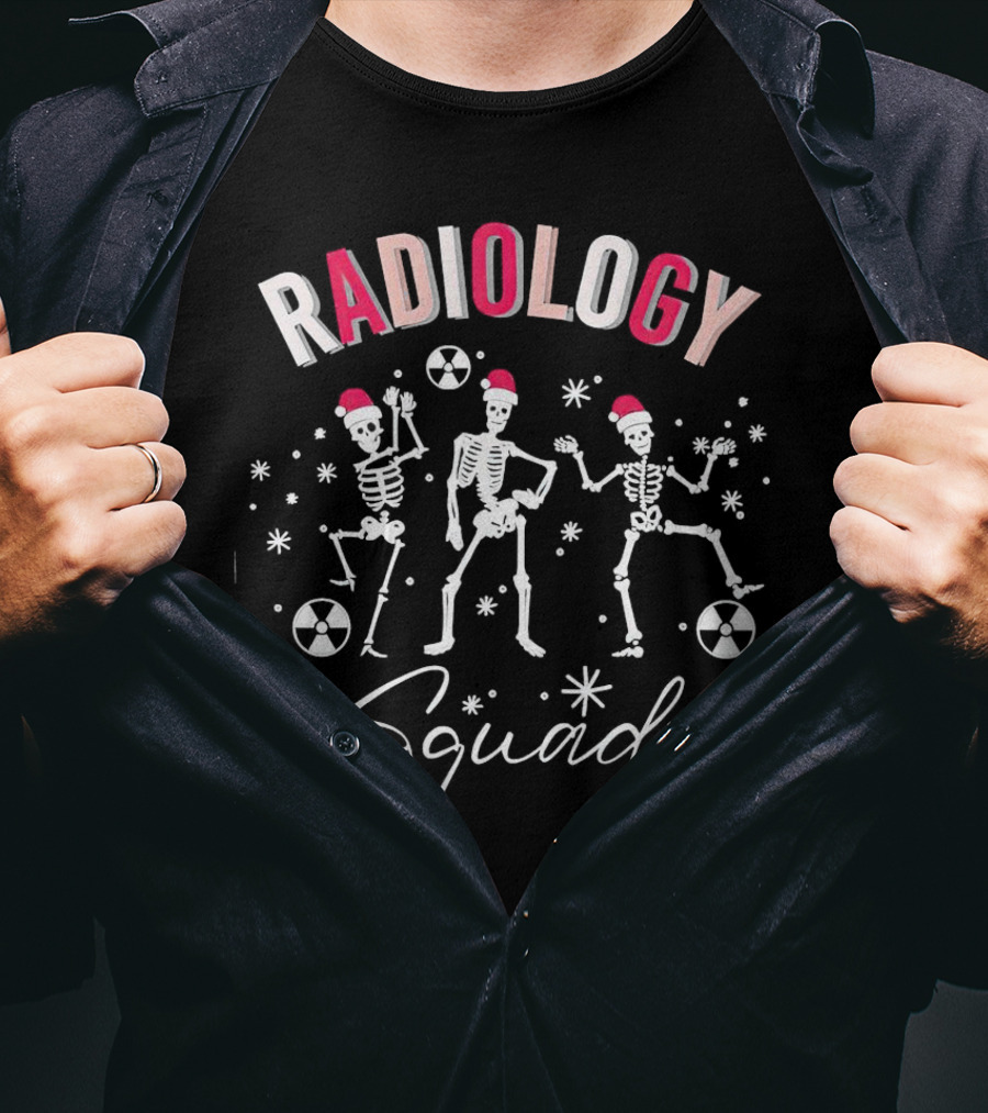 Radiology Squad Skeletons Christmas T-Shirt