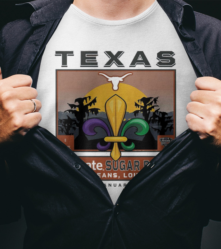 Texas Longhorns Allstate Sugar Bowl New Orleans January 1, T-Shirt