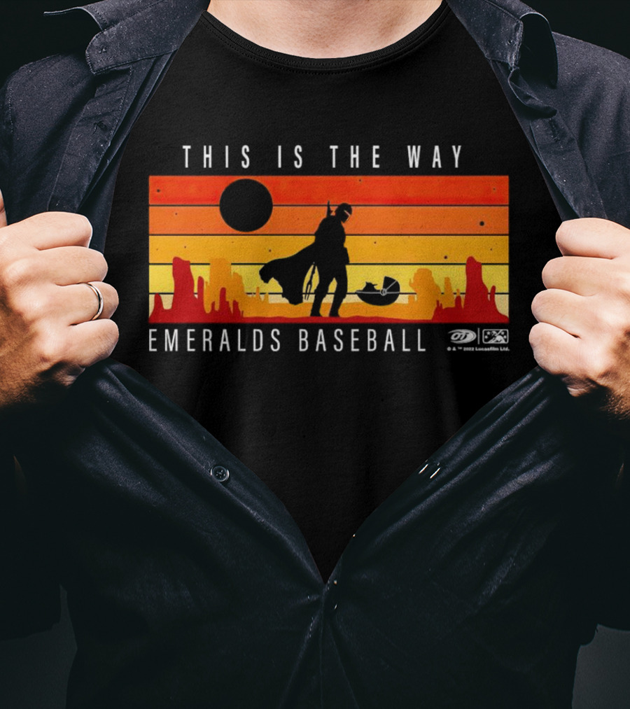 This Is The Way Eugene Emeralds Baseball Star Wars Mandalorian Sunset Scene T-Shirt