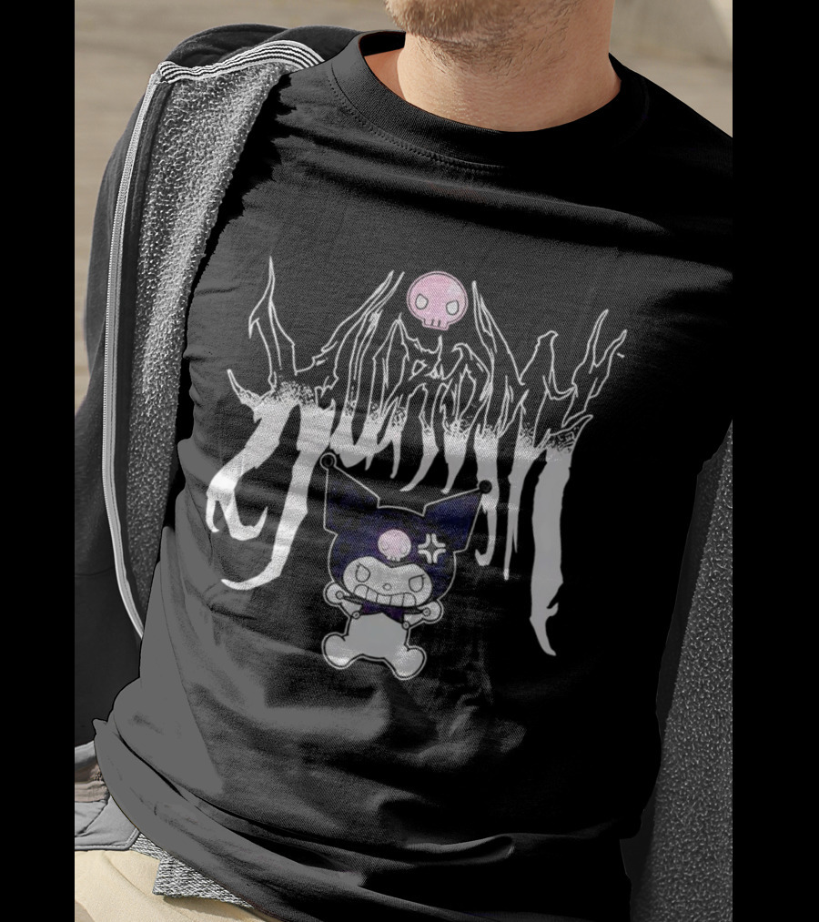 Kuromi Angry Metal Sanrio Skull Punk T-Shirt