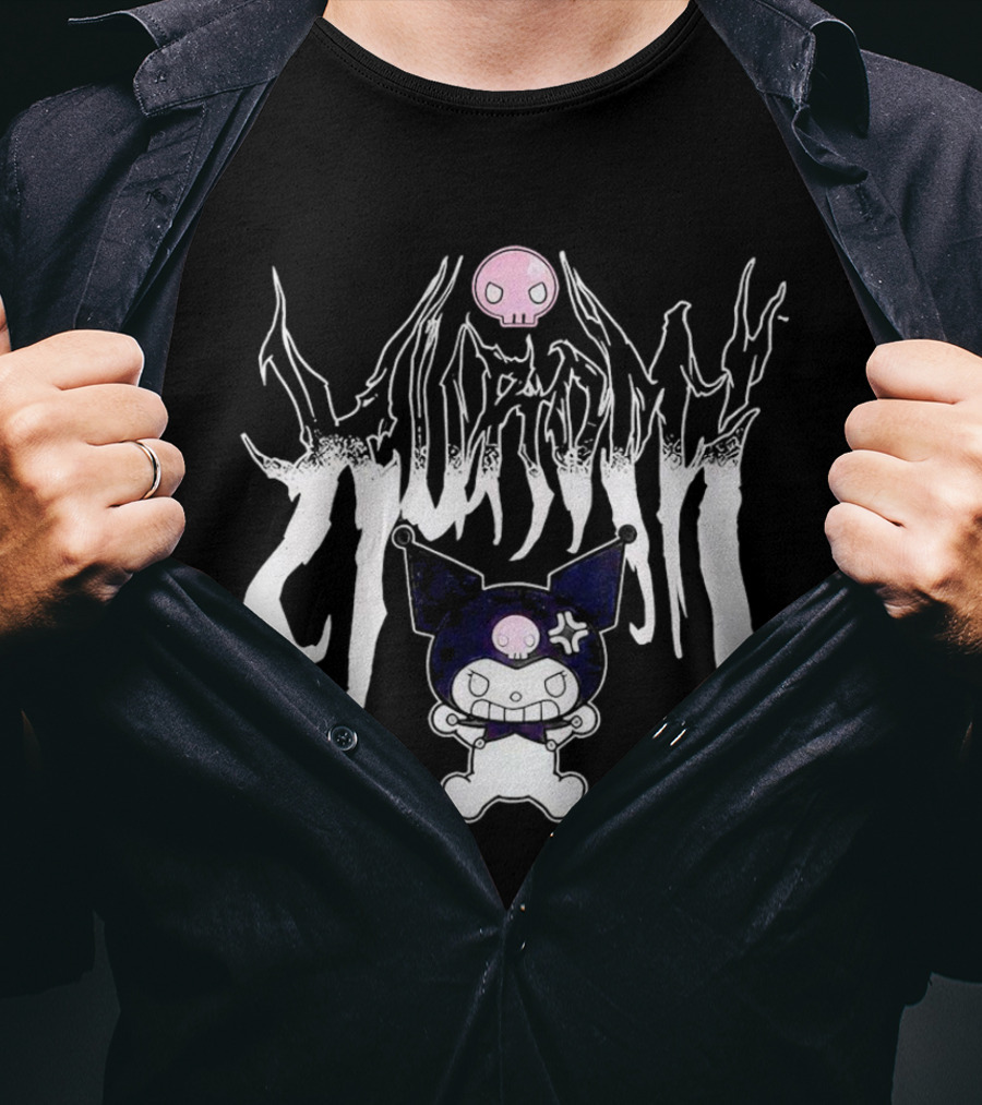 Kuromi Angry Metal Sanrio Skull Punk T-Shirt