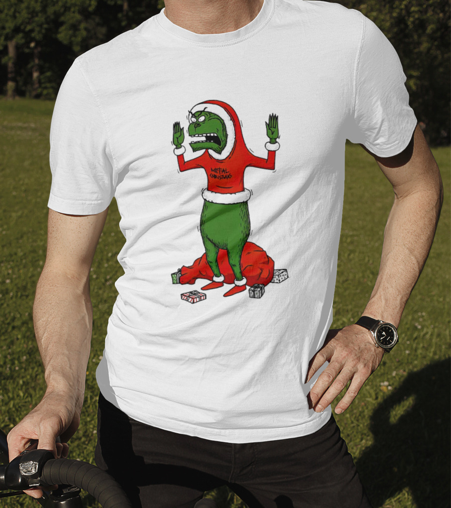 Grinch Cornholio Metal Christmas How The Grinch Stole Christmas T-Shirt