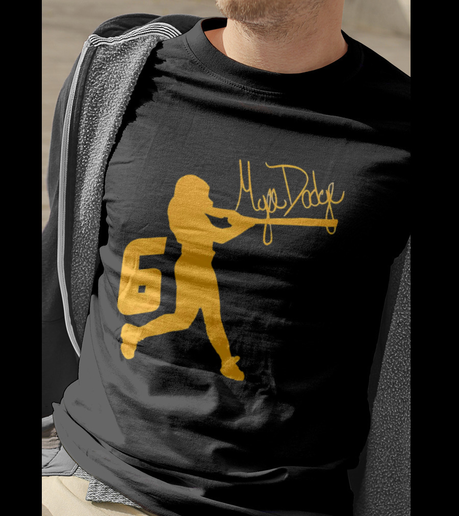 Mya Dodge Missouri Tigers Softball Signature Player Silhouette Number 6 T-Shirt