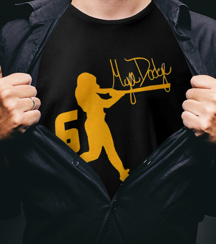 Mya Dodge Missouri Tigers Softball Signature Player Silhouette Number 6 T-Shirt