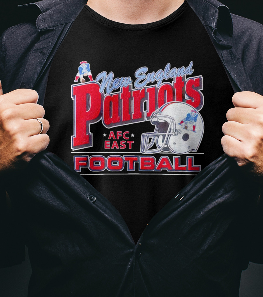 New England Patriots AFC East Football Helmet T-Shirt