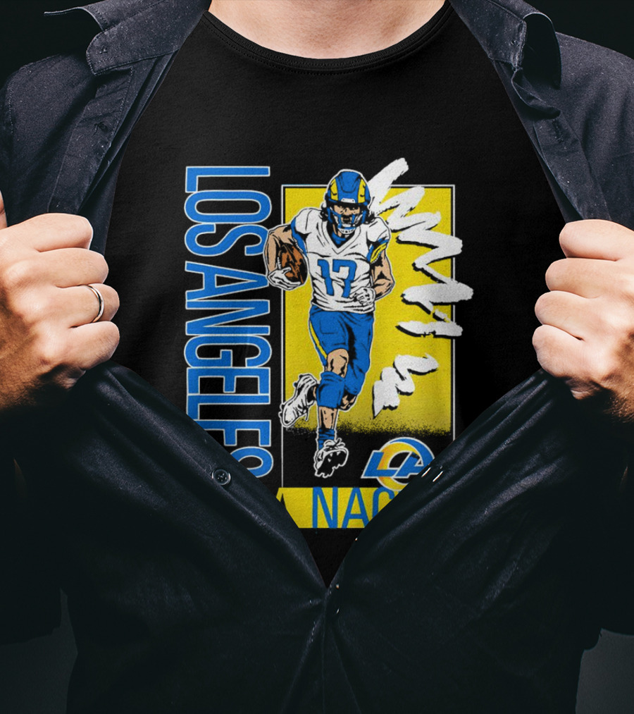 Los Angeles Puka Nacua Rams 17 Player Caricature T-Shirt