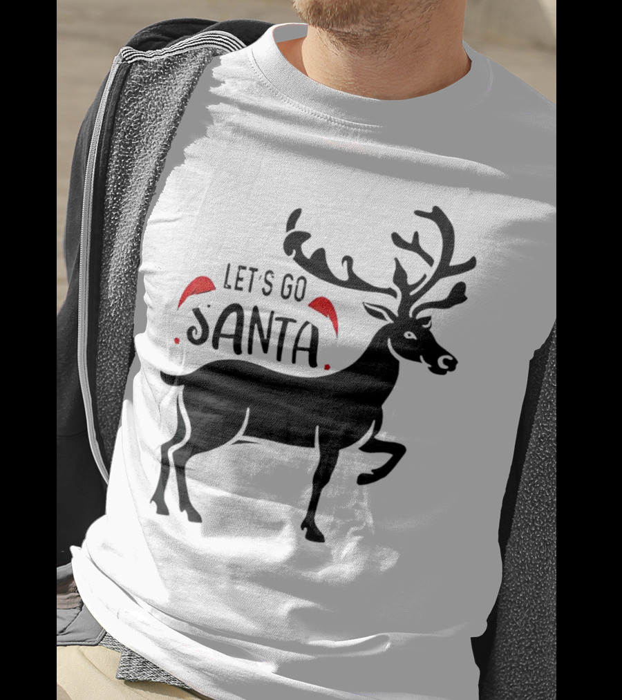Let's Go Santa Christmas Reindeer T-Shirt