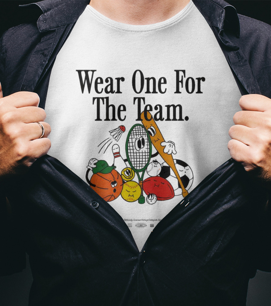 Wear One For The Team Sports Cartoon Characters T-Shirt