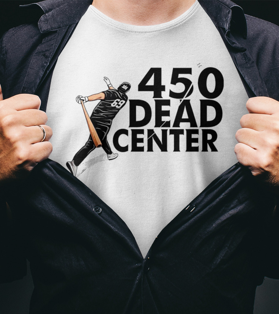 450 Dead Center Baseball Player Swinging T-Shirt
