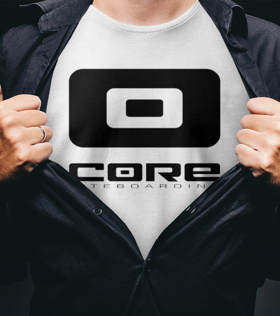 Core Kiteboarding Logo Icon With Bold Black Typography T-Shirt