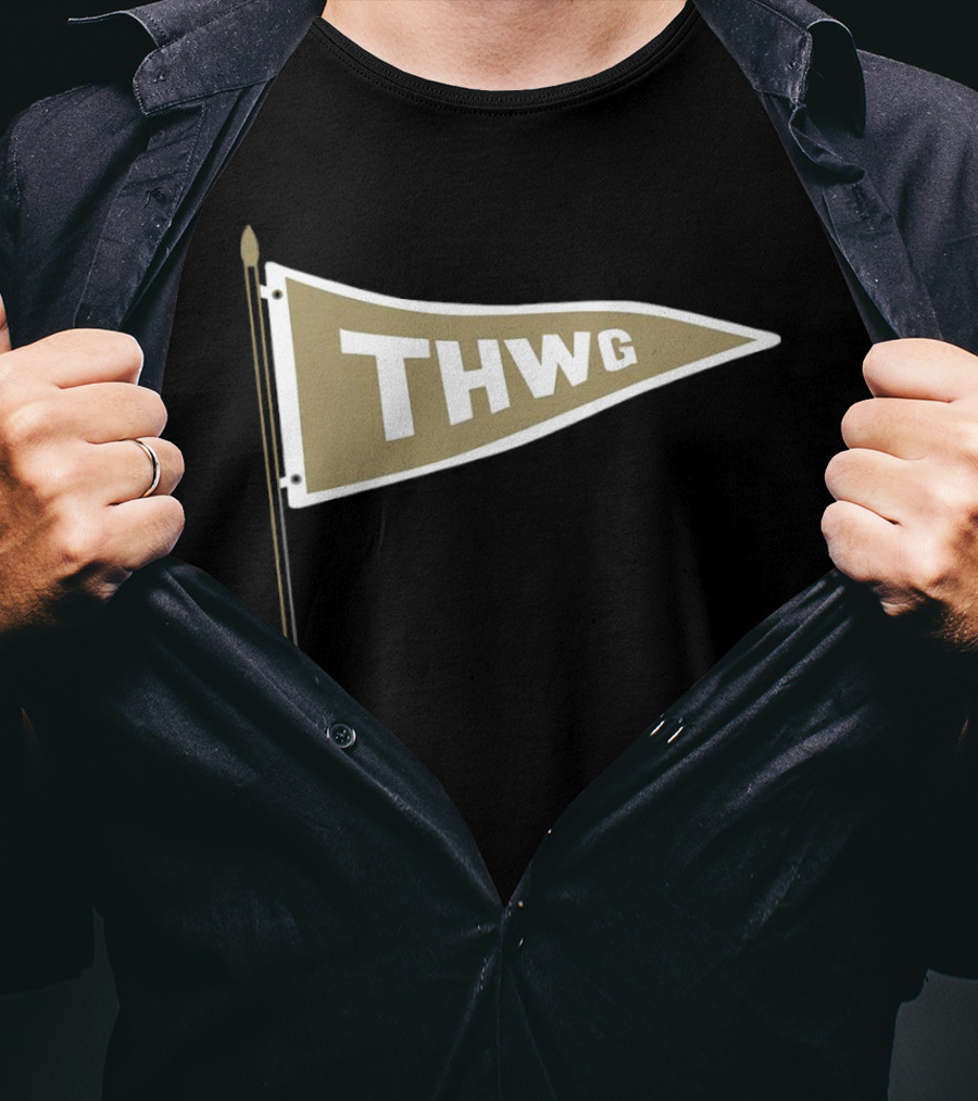 Georgia Tech THWG Gold Pennant Flag T-Shirt