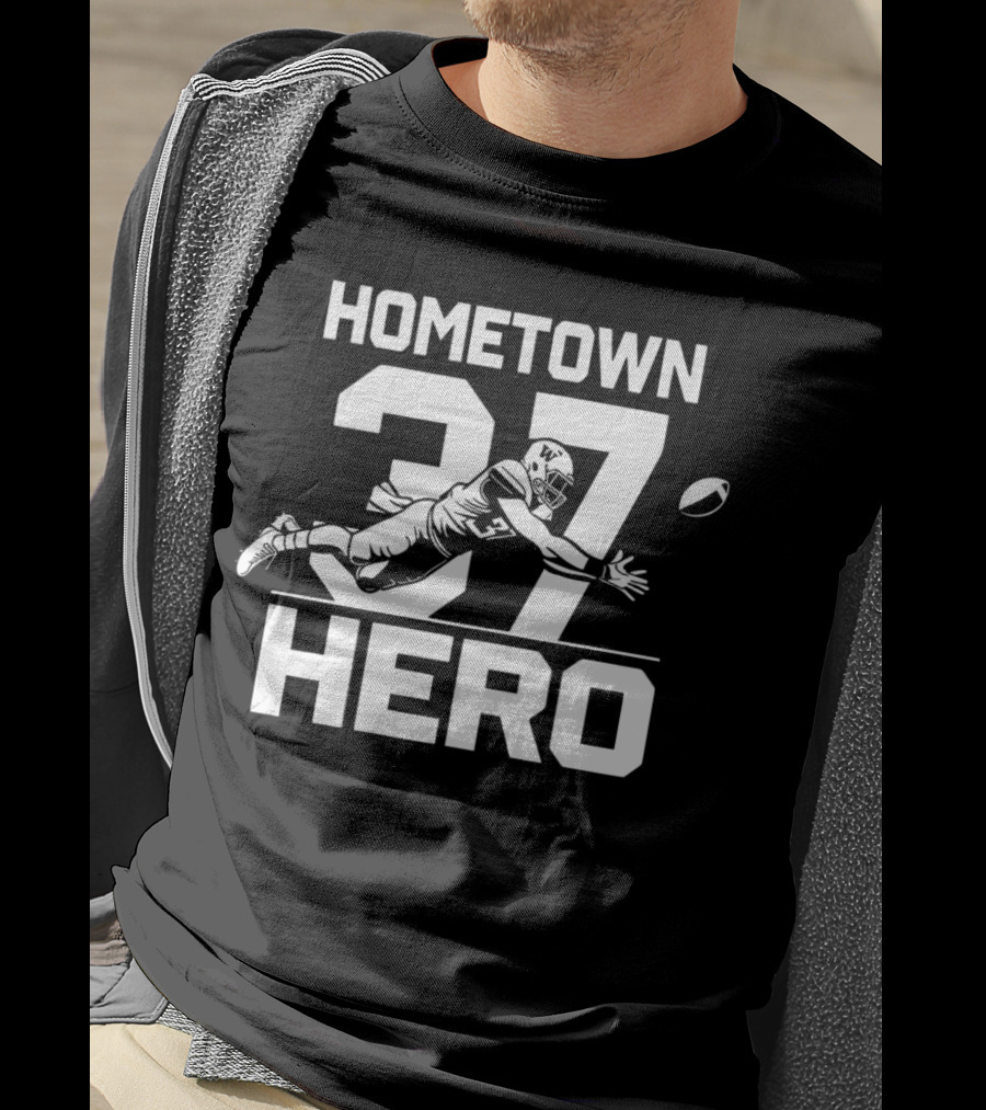 Hometown Hero 37 Jack Westover Football Player T-Shirt