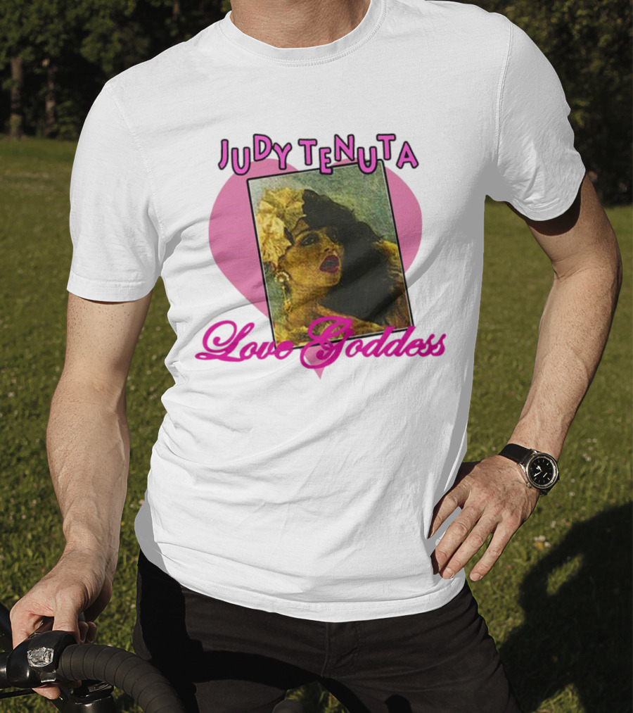 Judy Tenuta Love Goddess Vintage Art With Heart Background T-Shirt