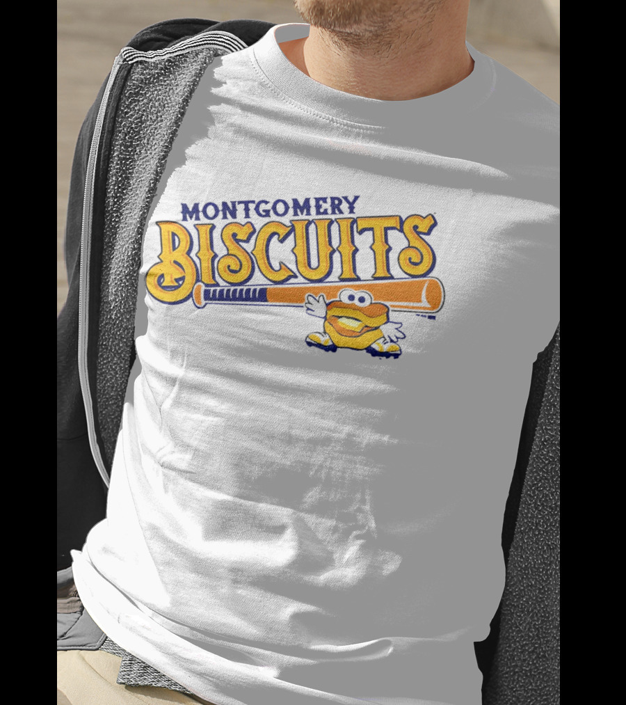 Montgomery Biscuits Biscuits Baseball Bat Biscuits Mascot T-Shirt