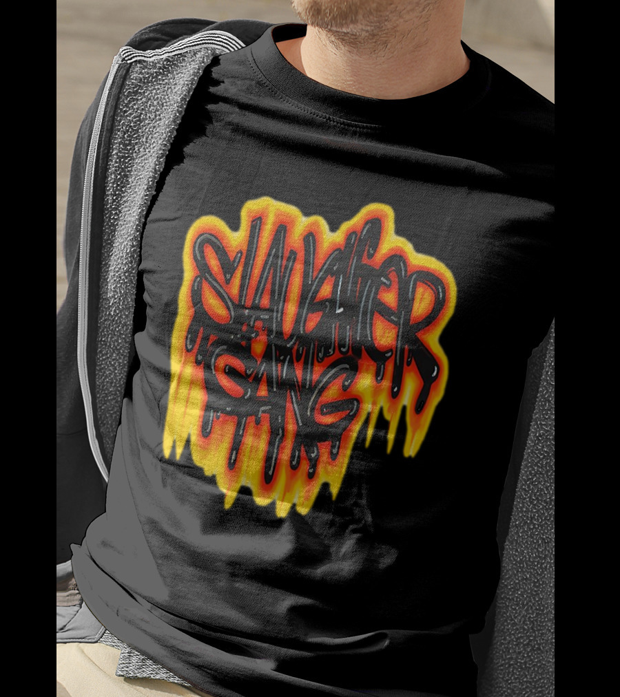 Slaughter Gang Drip Graffiti Flames T-Shirt