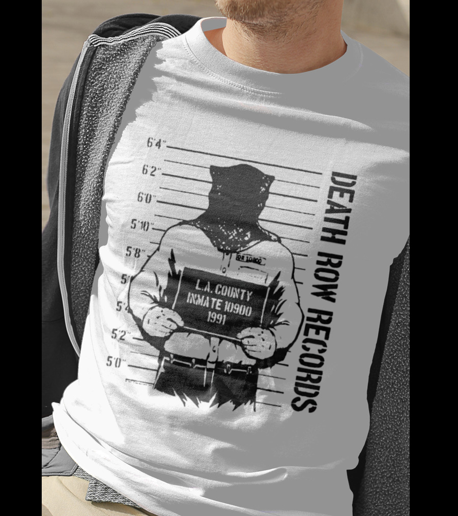 Death Row Records LA County Inmate 1990 1991 T-Shirt