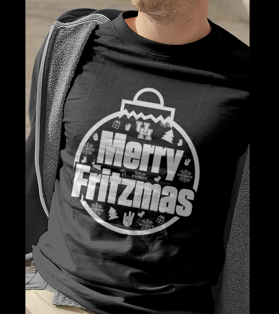 Merry Fritzmas Houston Cougars UH Holiday Ornament With Christmas Symbols T-Shirt