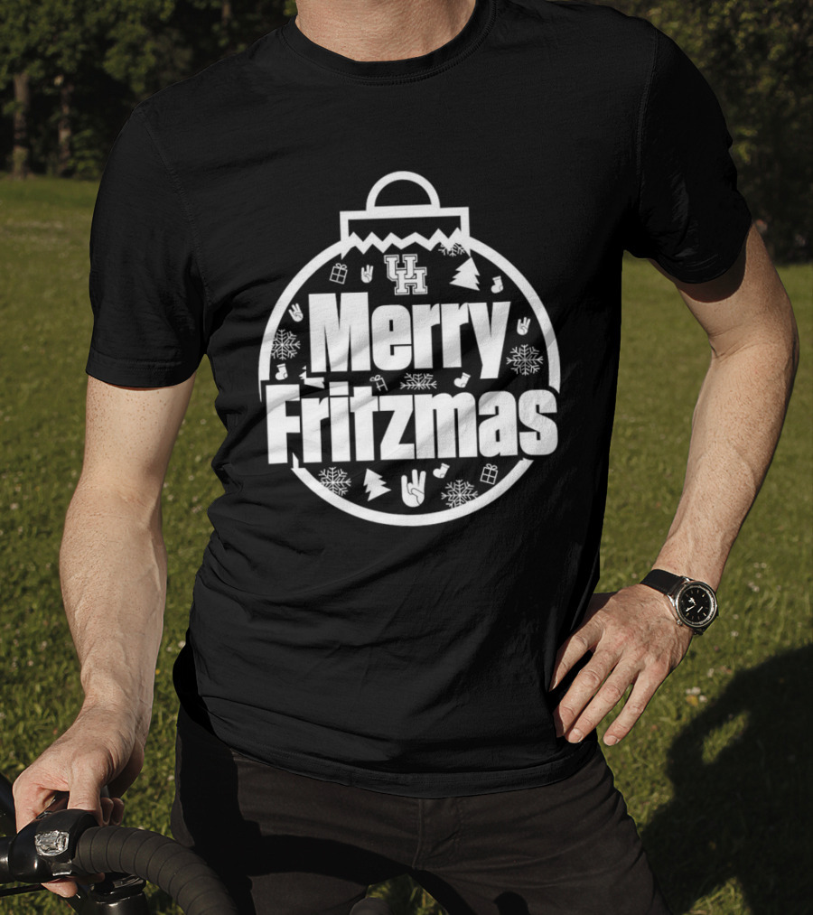 Merry Fritzmas Houston Cougars UH Holiday Ornament With Christmas Symbols T-Shirt