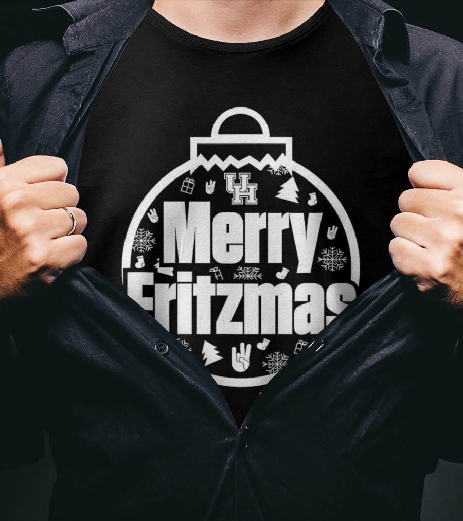 Merry Fritzmas Houston Cougars UH Holiday Ornament With Christmas Symbols T-Shirt
