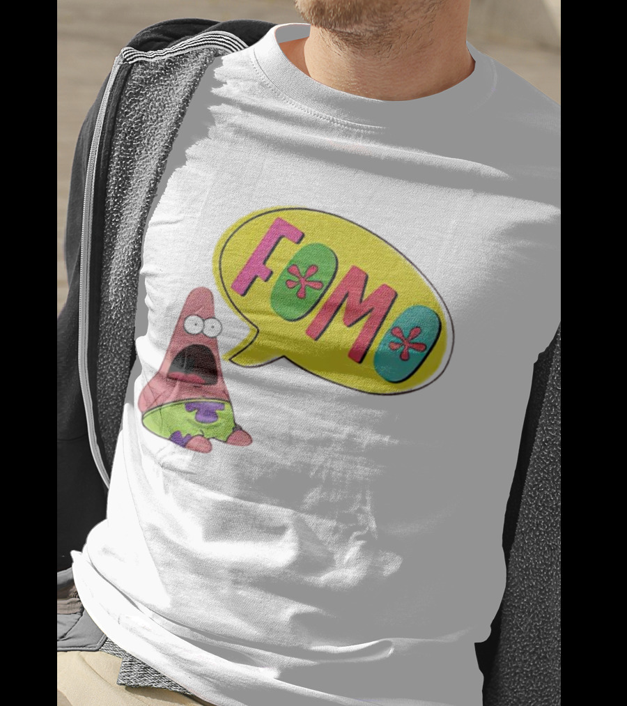 FOMO Surprised Patrick Face Meme Bubble T-Shirt
