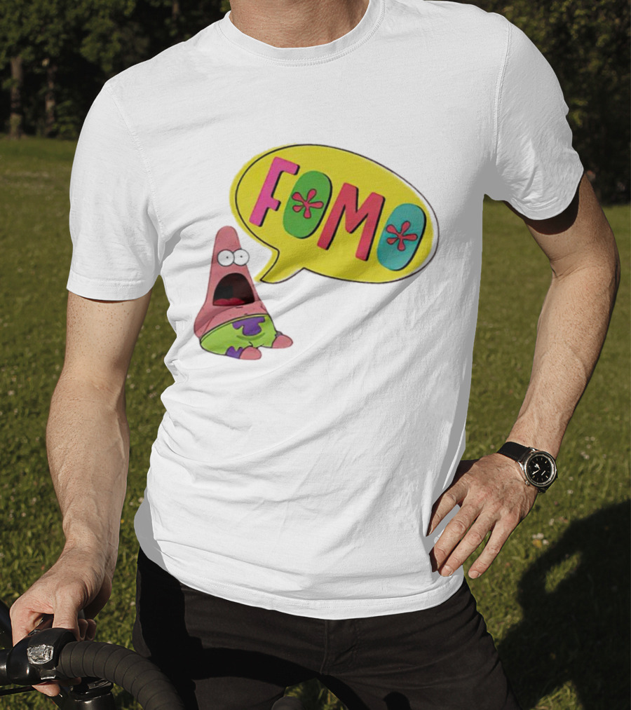 FOMO Surprised Patrick Face Meme Bubble T-Shirt
